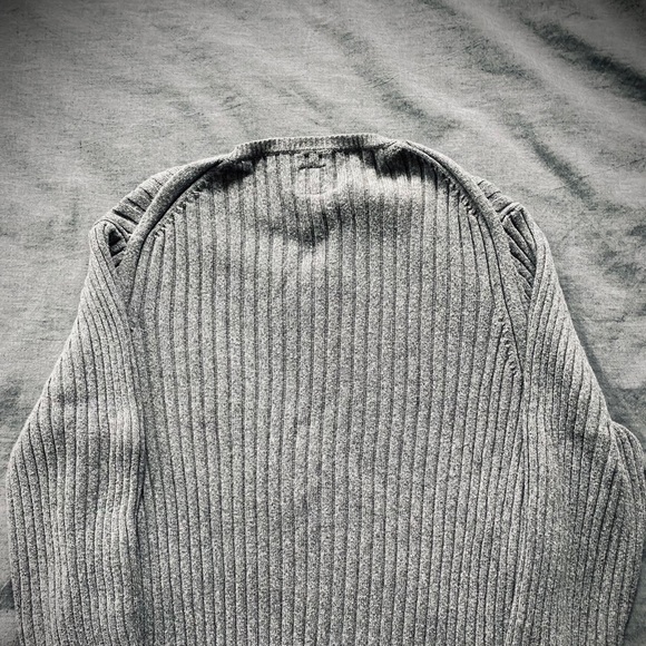 Gap Heather Grey Ribbed Sweater, Men’s Small - Picture 4 of 4